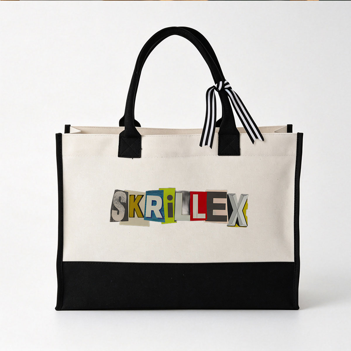 Skrillex: Electronic Music Producer and DJ - Canvas patchwork gift tote bag