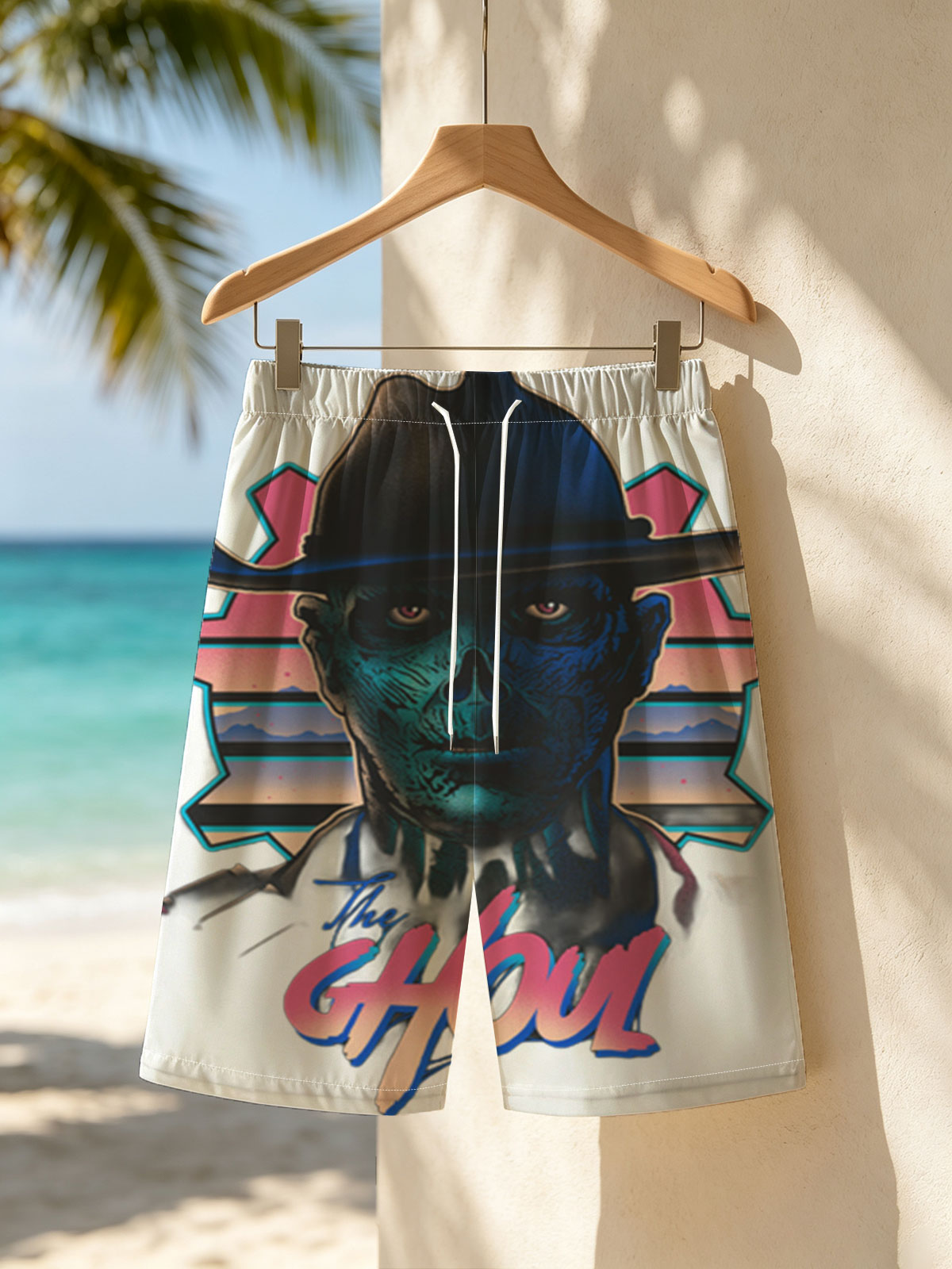 The Ghoul: A Post-Apocalyptic Western Icon -  Beach shorts
