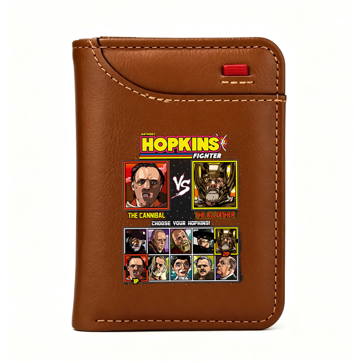 Anthony Hopkins Fighter: The Cannibal vs The Allfather - Choose Your Hopkins! - Vertical Style Wallet