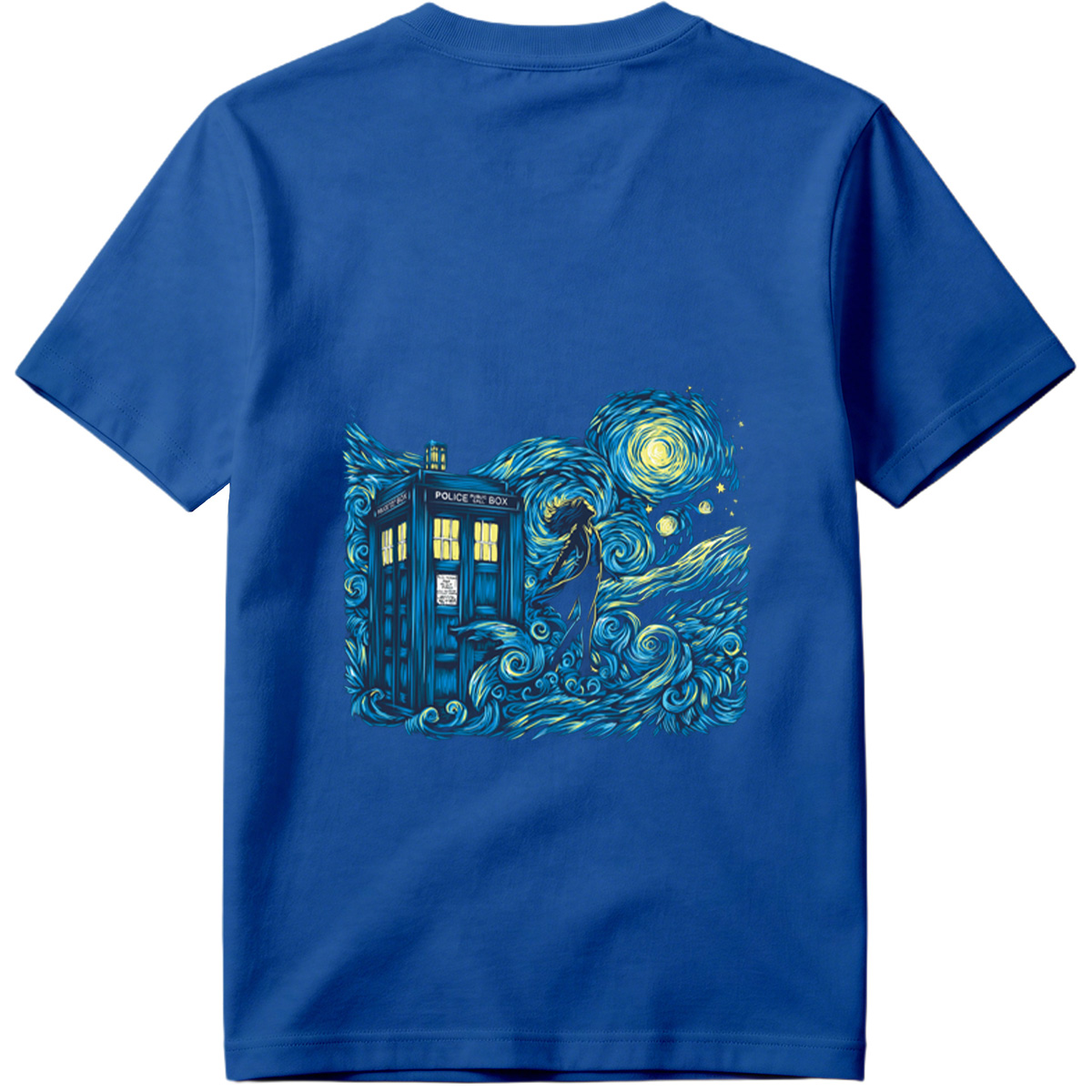 Doctor Who: TARDIS and Companion in Starry Night - Tee