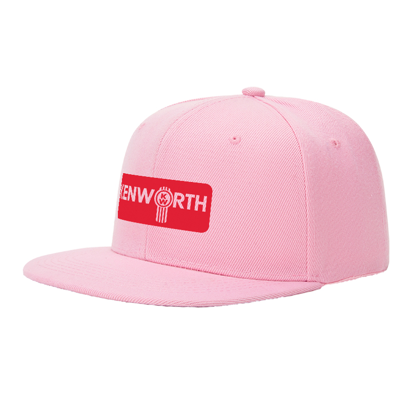 Flat Brim Baseball Cap Kenworth Logo Print Streetwear Underground Skate Style Basketball Court Skate Park Urban Outfit for Skaters Rappers Streetwear Enthusiasts