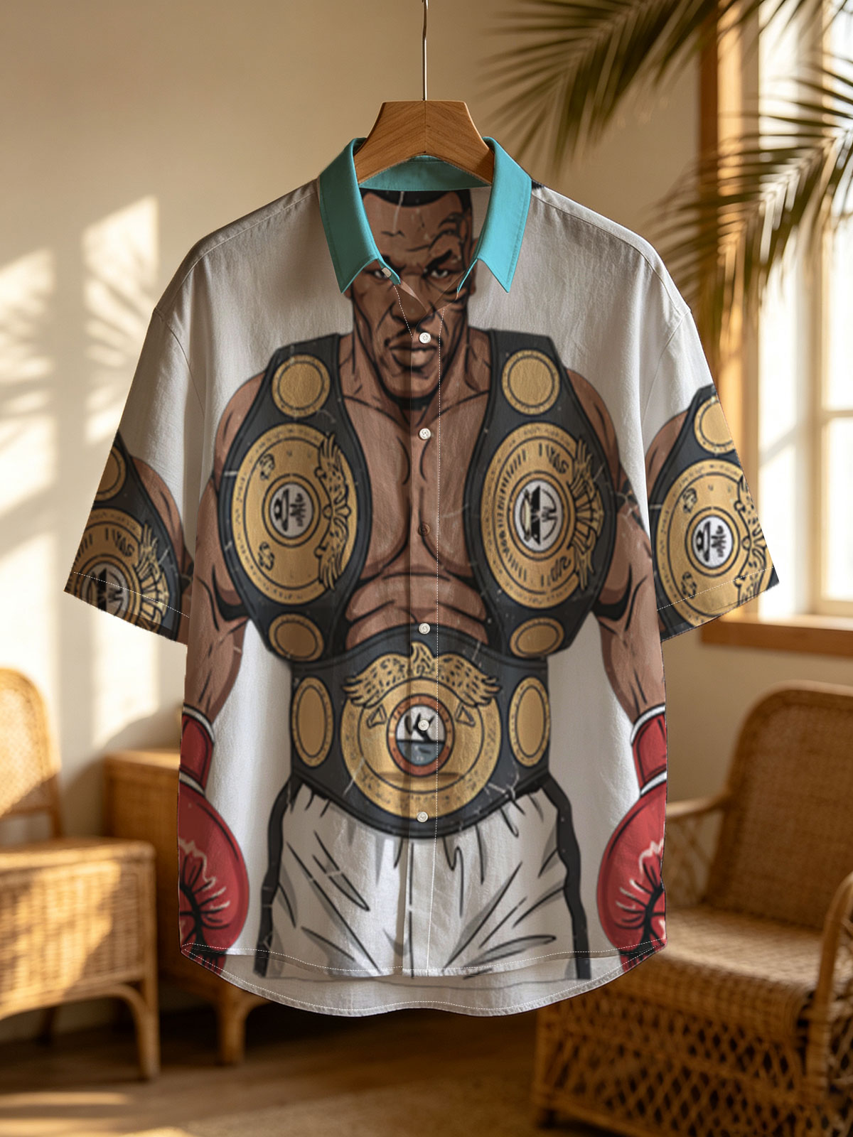 Mike Tyson in Boxing Glory with Championship Belts -  Shirt