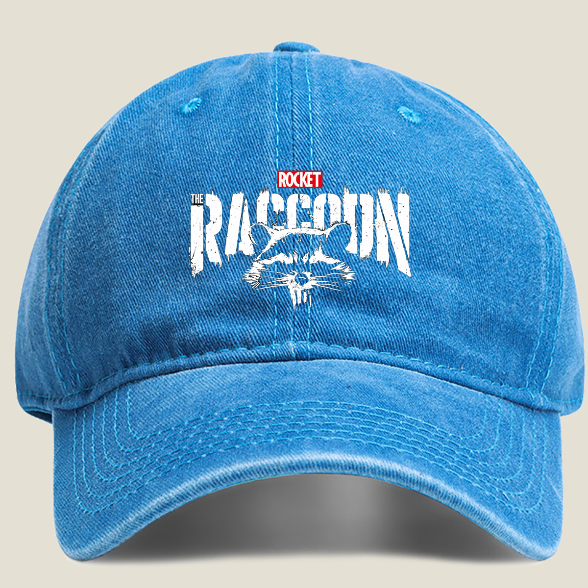Rocket Raccoon - Washed Denim - Baseball Cap