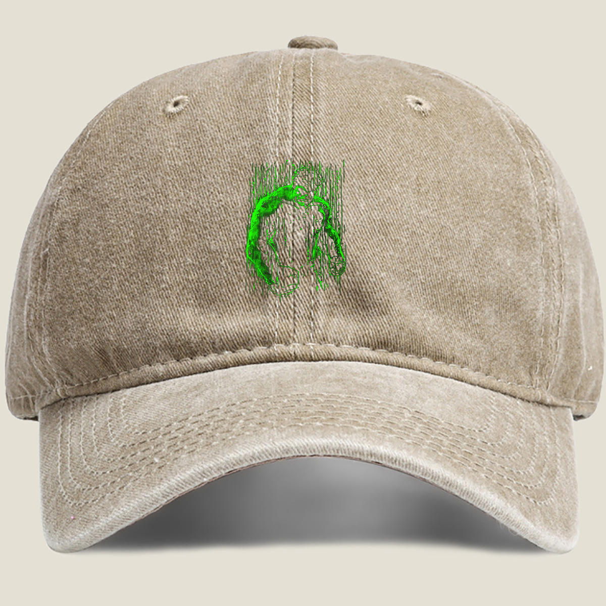 Hulk in Matrix Style - Washed Denim - Baseball Cap