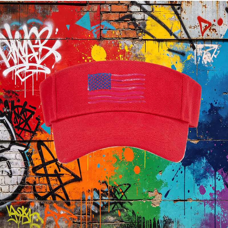 Unisex Classic Mesh Back Cap with American Flag Print - Lightweight Breathable Sun Hat for Outdoor Activities, Perfect for Adults Seeking Patriotic Style and Comfort During Travel, Camping, or Casual Wear