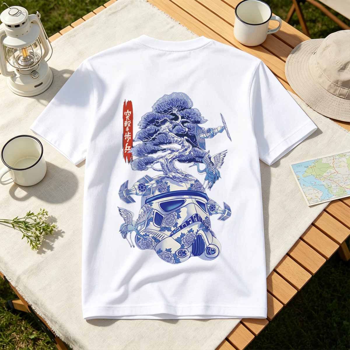 Star Wars Stormtrooper with Bonsai and Cranes - Tee