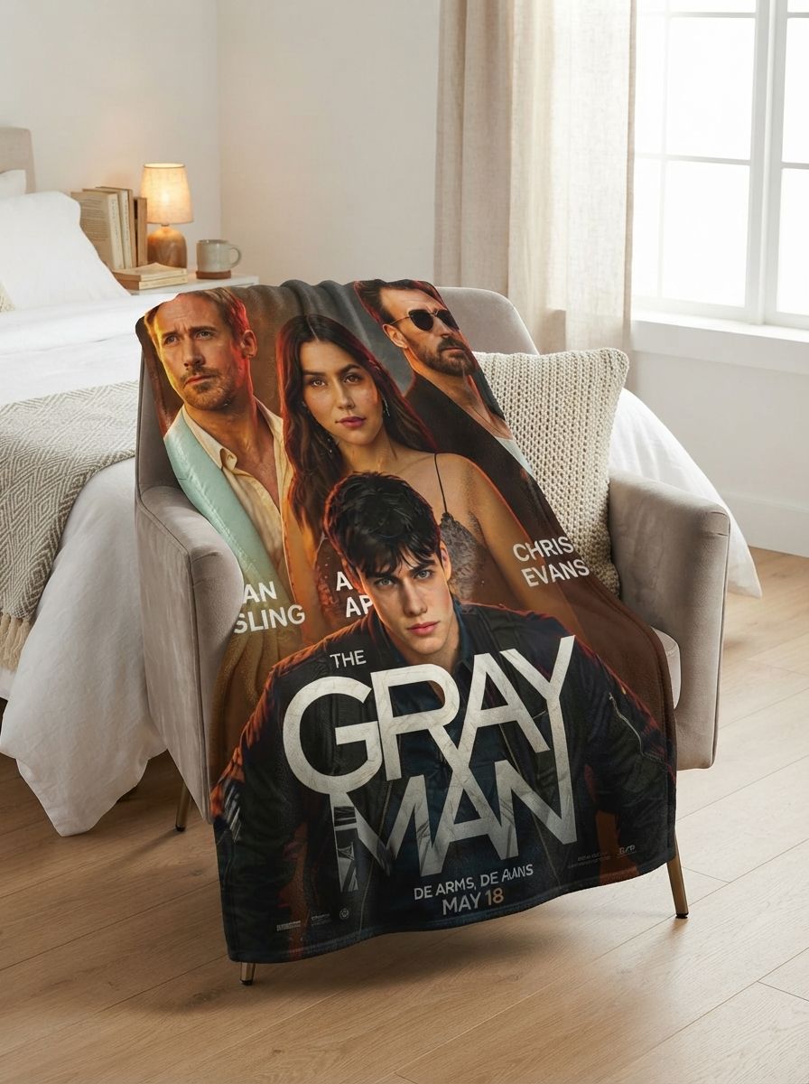 Custom Photo Face Blanket Personalized Movie Poster Portrait Soft Flannel Fleece Throw Skin Friendly Anti Pilling