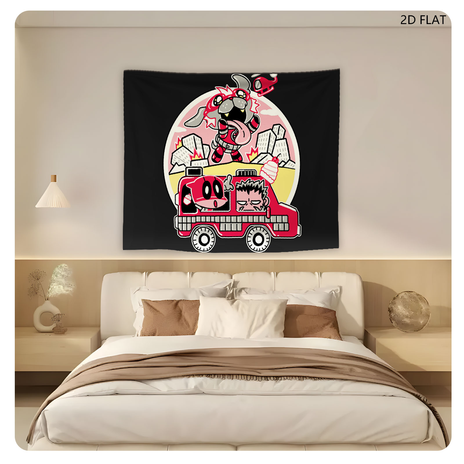 Teen Titans Go! Fire Truck Chaos with Beast Boy and Cyborg - Tapestry