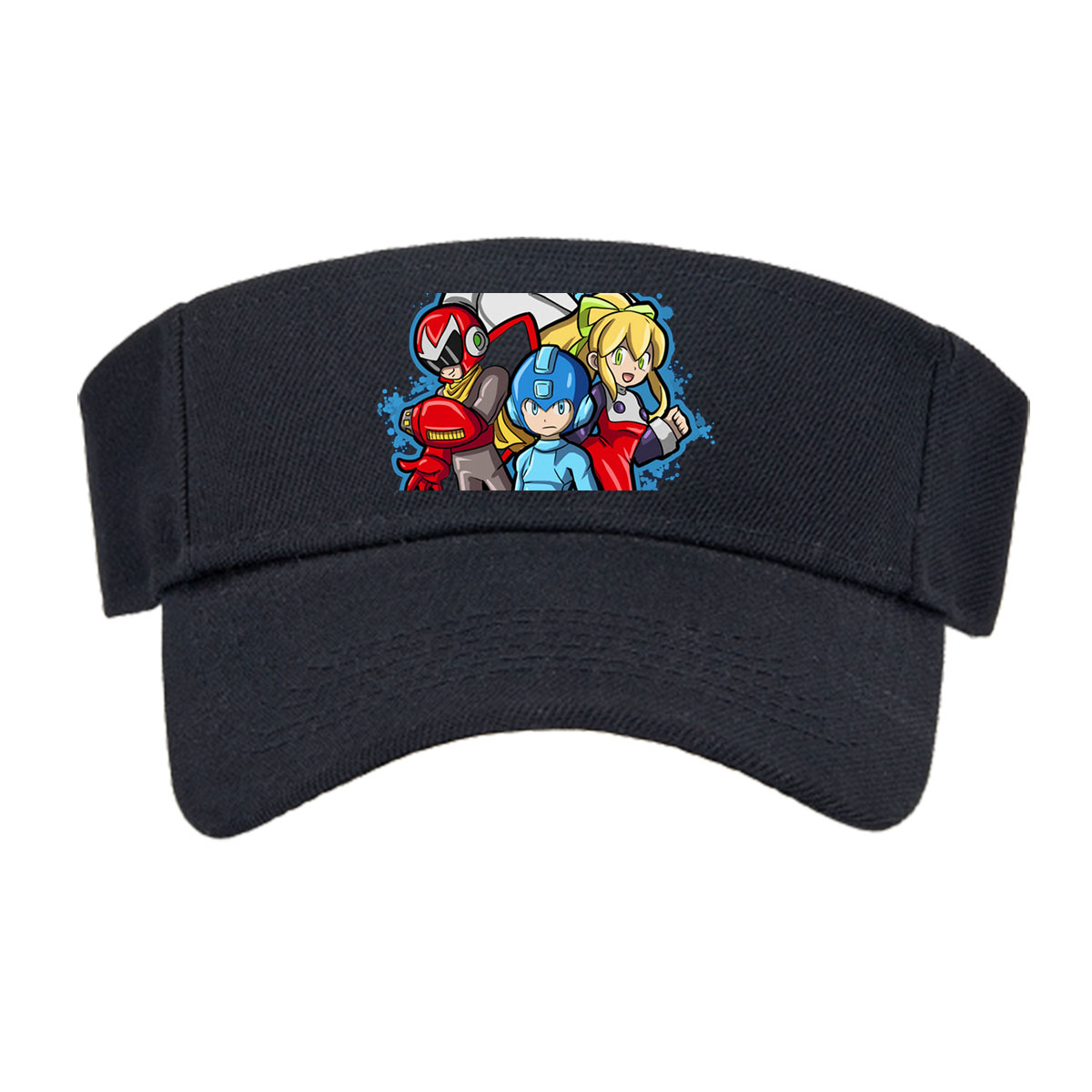 Mega Man, Roll, Dr. Light, and Bass from the Mega Man series -  Visor cap