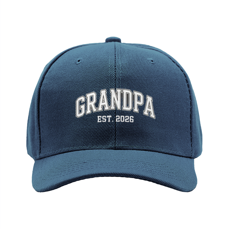 1pc New Baseball Cap Grandpa Est. 2026 Print Unisex Adjustable Hat for Outdoor Activities Adults Casual Wear Fashion Statement Accessory