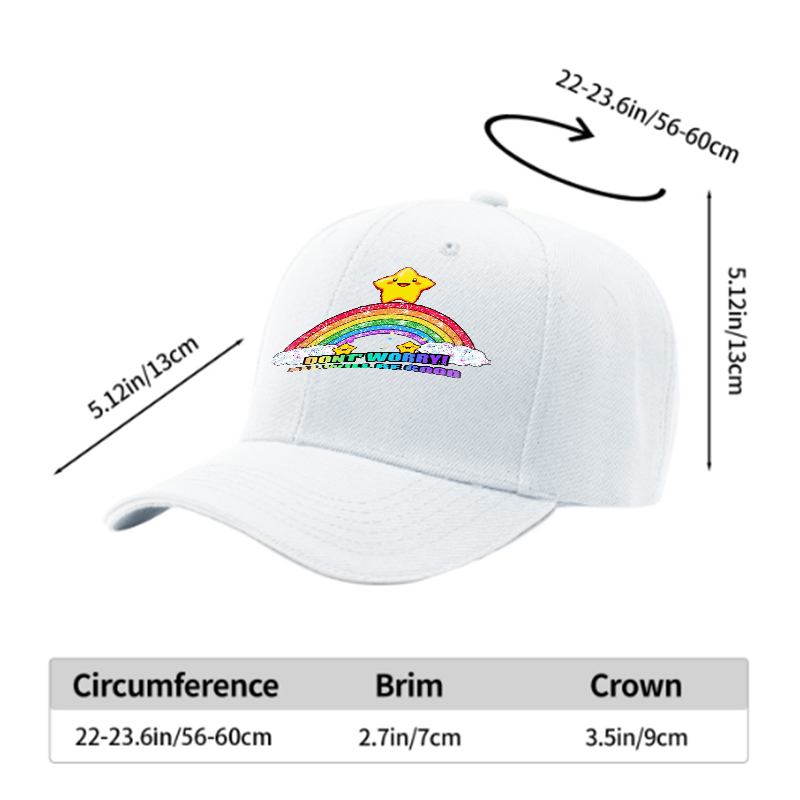 Unisex Classic Sandwich Hat with Rainbow Star Print 