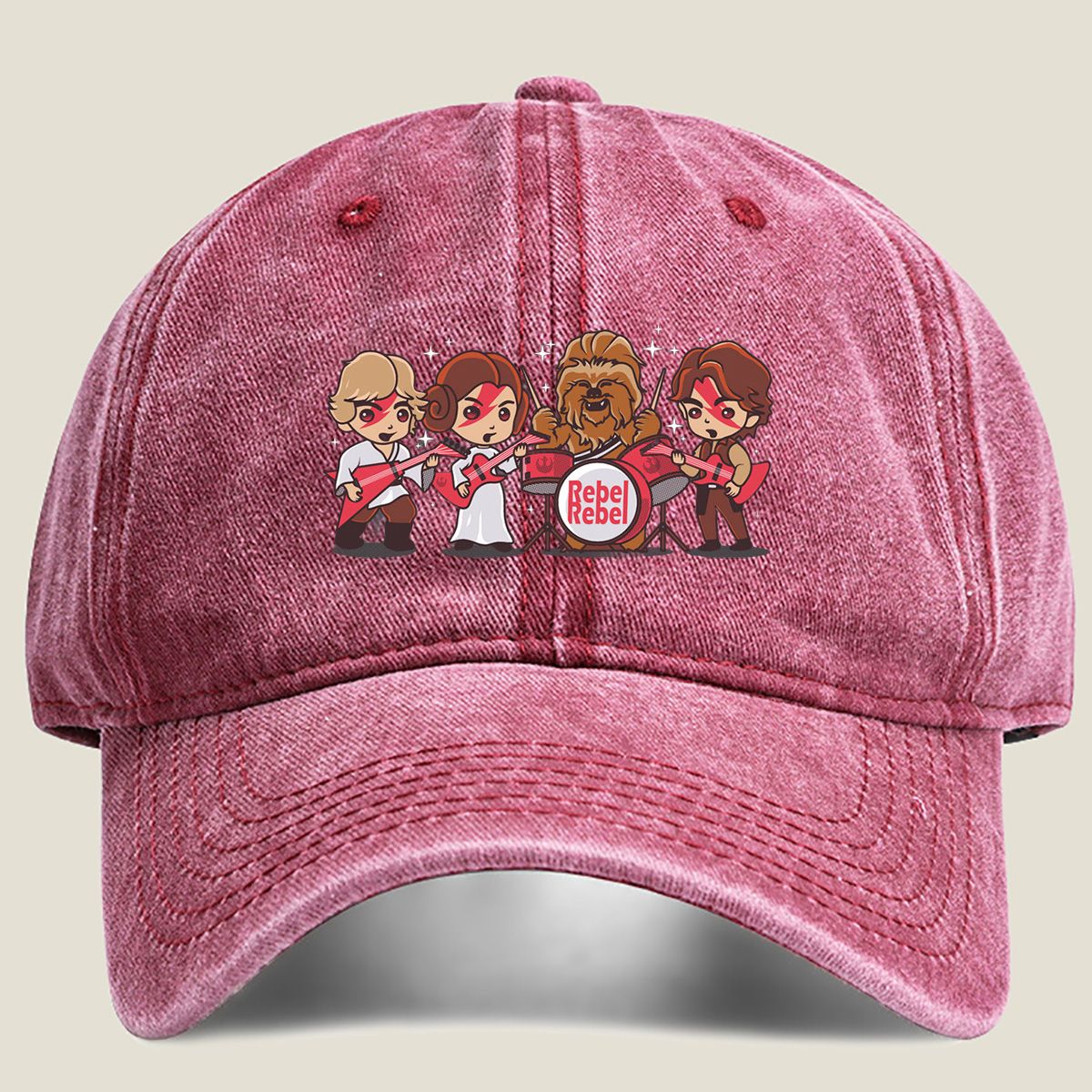Star Wars Rebel Band: Luke, Leia, Chewbacca, and Han - Washed Denim - Baseball Cap