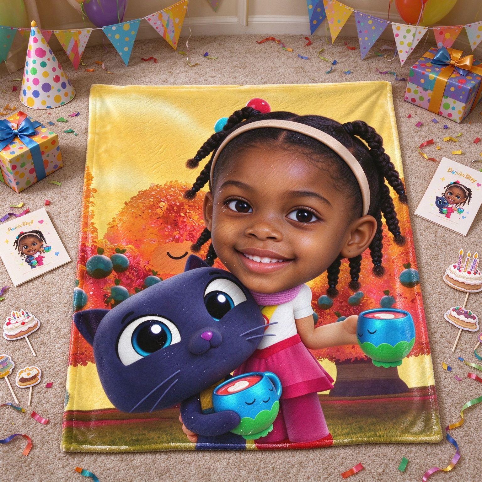 Custom Face Photo Blanket, Personalized Cartoon Portrait Flannel Throw, Soft Cozy Bed Couch Wrap, Ideal Keepsake Gift