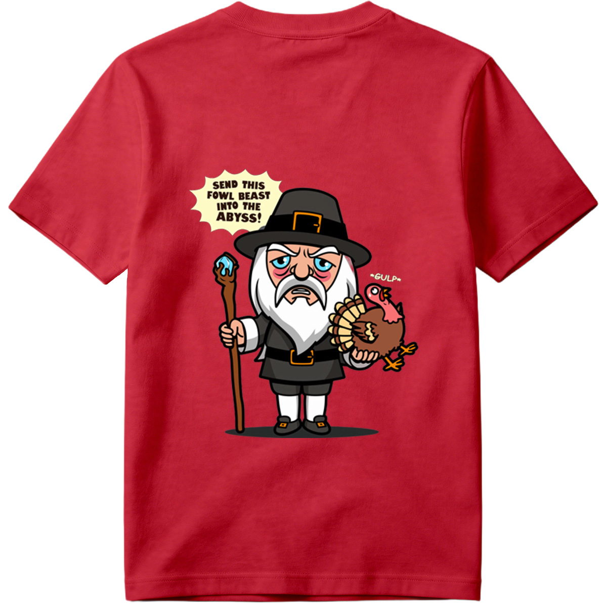 Pilgrim Wizard and Turkey - Tee