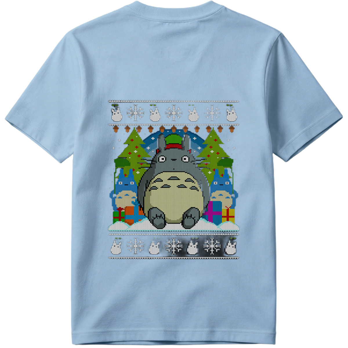 Totoro Christmas Sweater Design - Tee