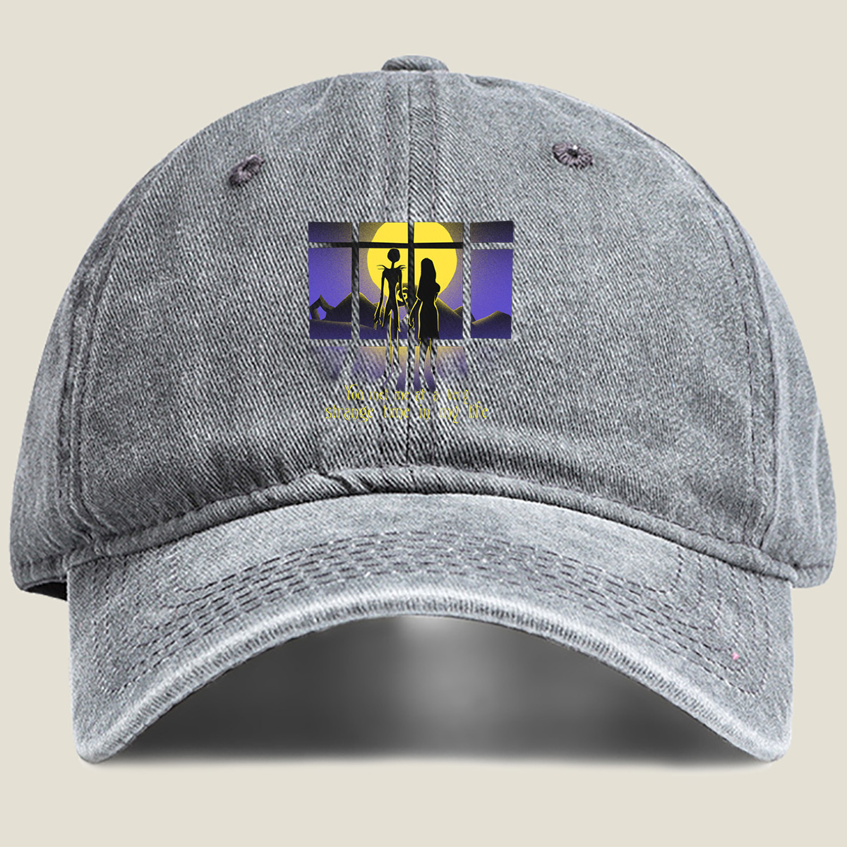 The Nightmare Before Christmas - Jack and Sally - Washed Denim - Baseball Cap