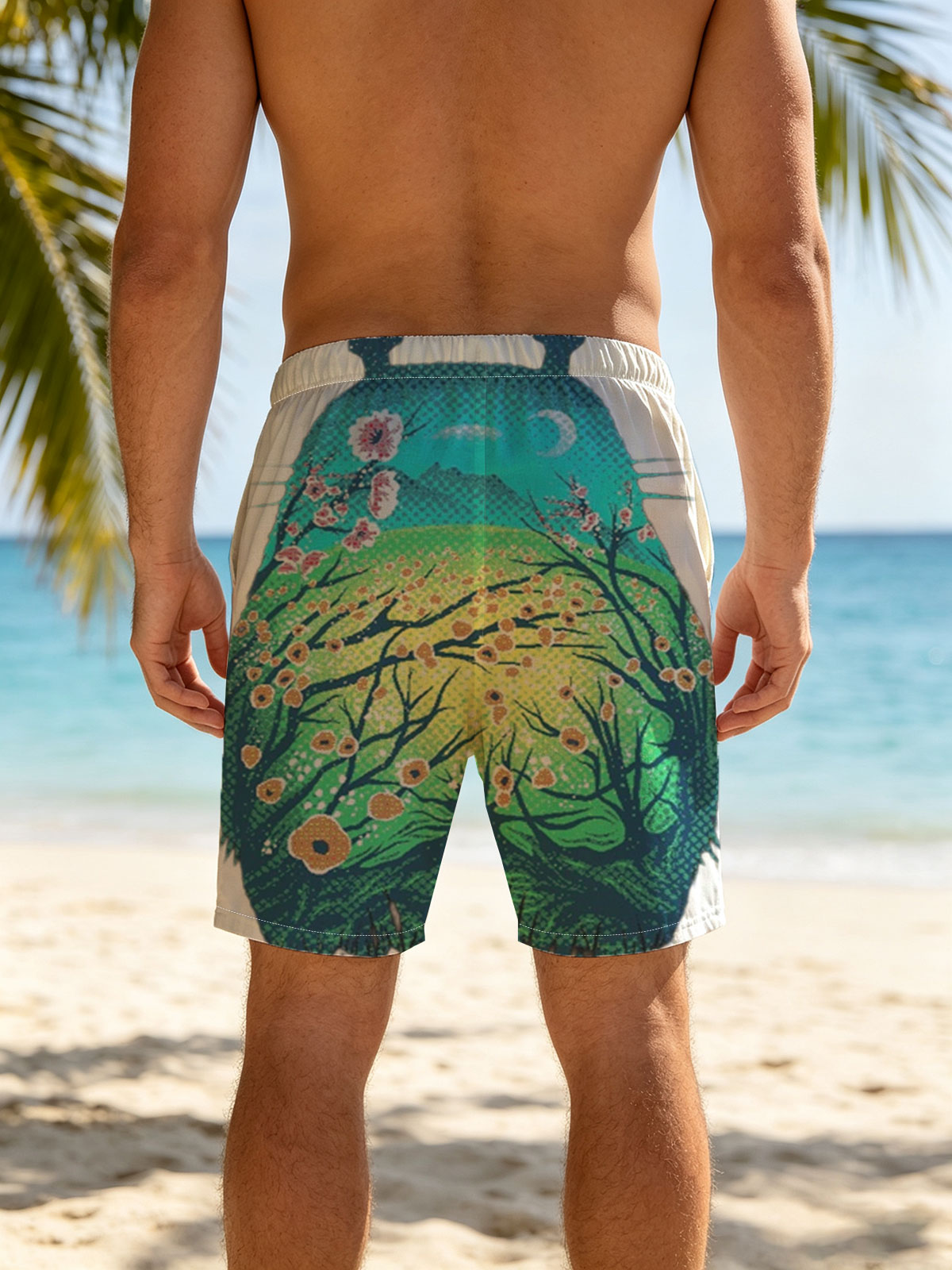 Totoro Landscape Art -  Beach shorts