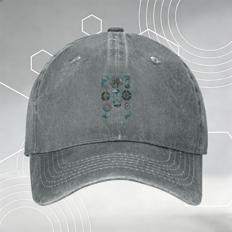 New Baseball Cap with Grim Reaper Skull Print and 