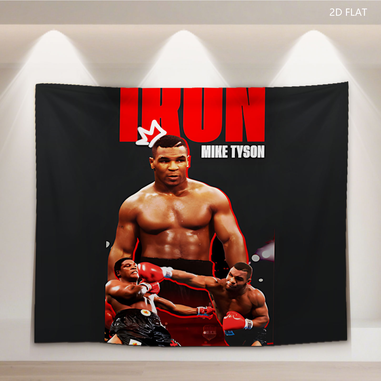 Iron Mike Tyson: Boxing Legend in Action - Tapestry