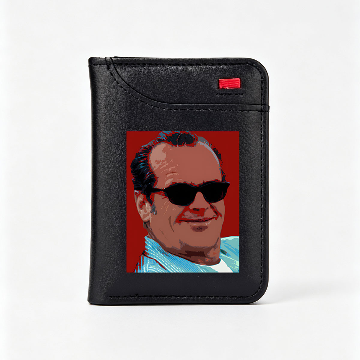 Jack Nicholson in Sunglasses, Pop Art Style Portrait - Vertical Style Wallet