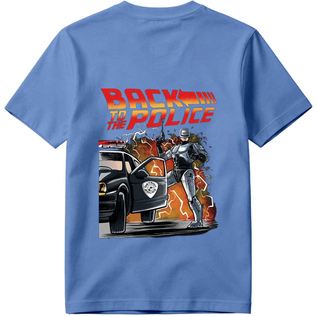 Back to the Police: RoboCop and Detroit Police Car - Tee