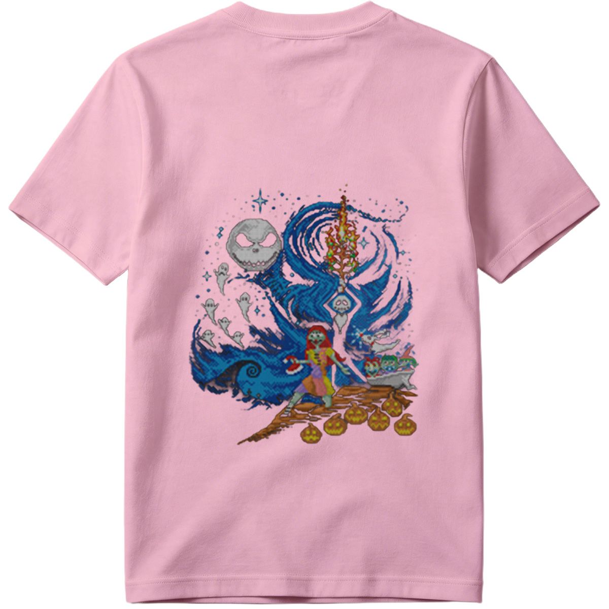 The Nightmare Before Christmas: Jack Skellington and Sally in a Magical Night Scene - Tee