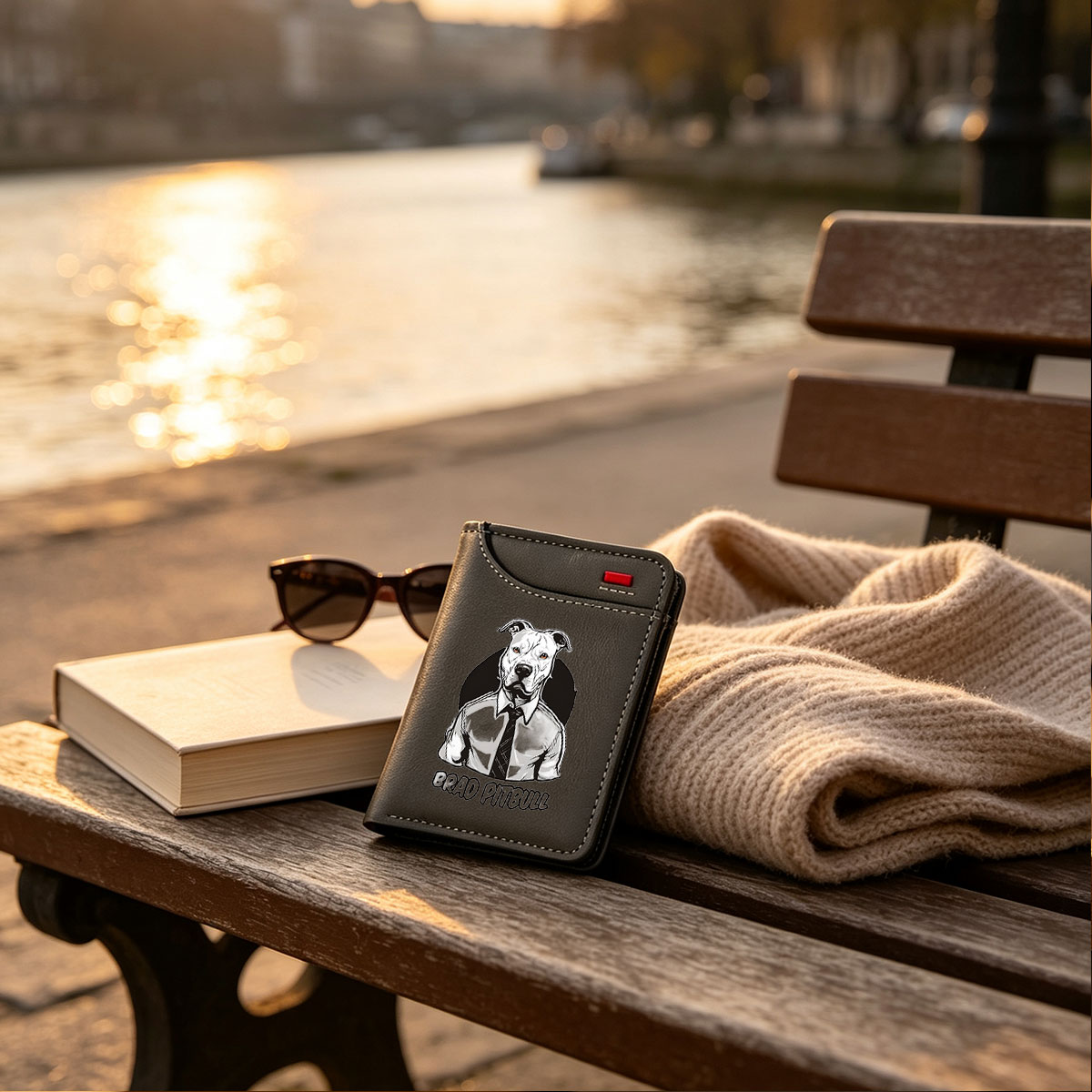 Brad Pitbull: A Dog in a Suit - Vertical Style Wallet