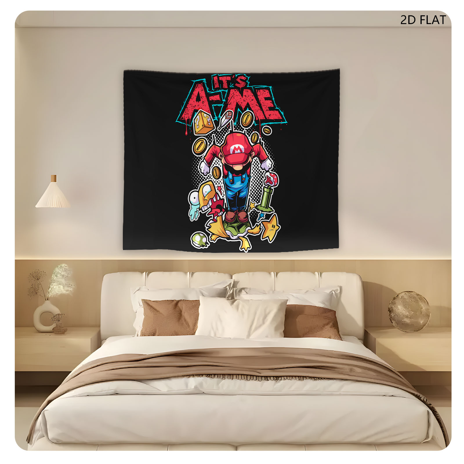 Mario, Coins, Star, Goomba, Koopa, and Power-Up Elements in 