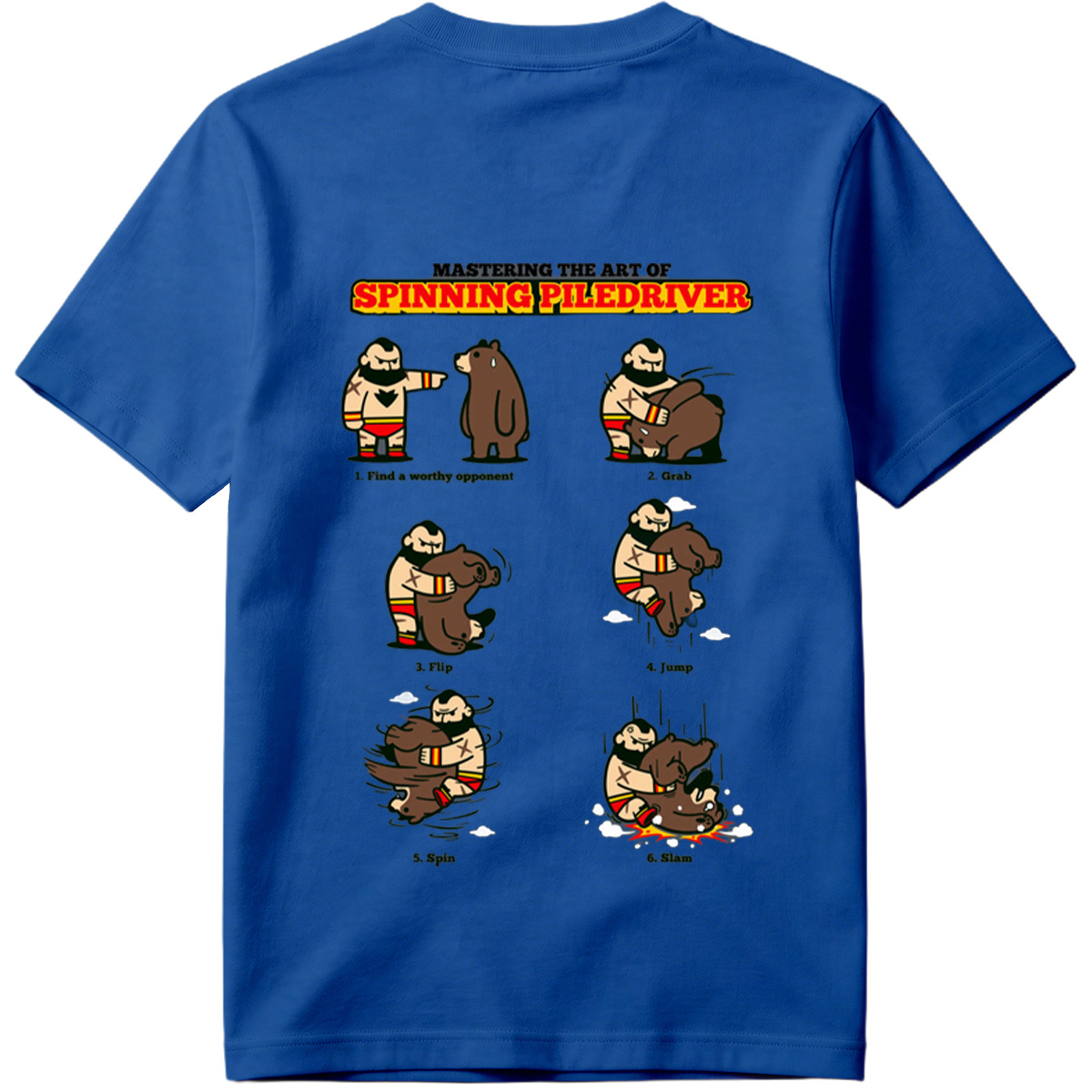 Mastering the Art of Spinning Piledriver: Wrestler vs Bear - Tee