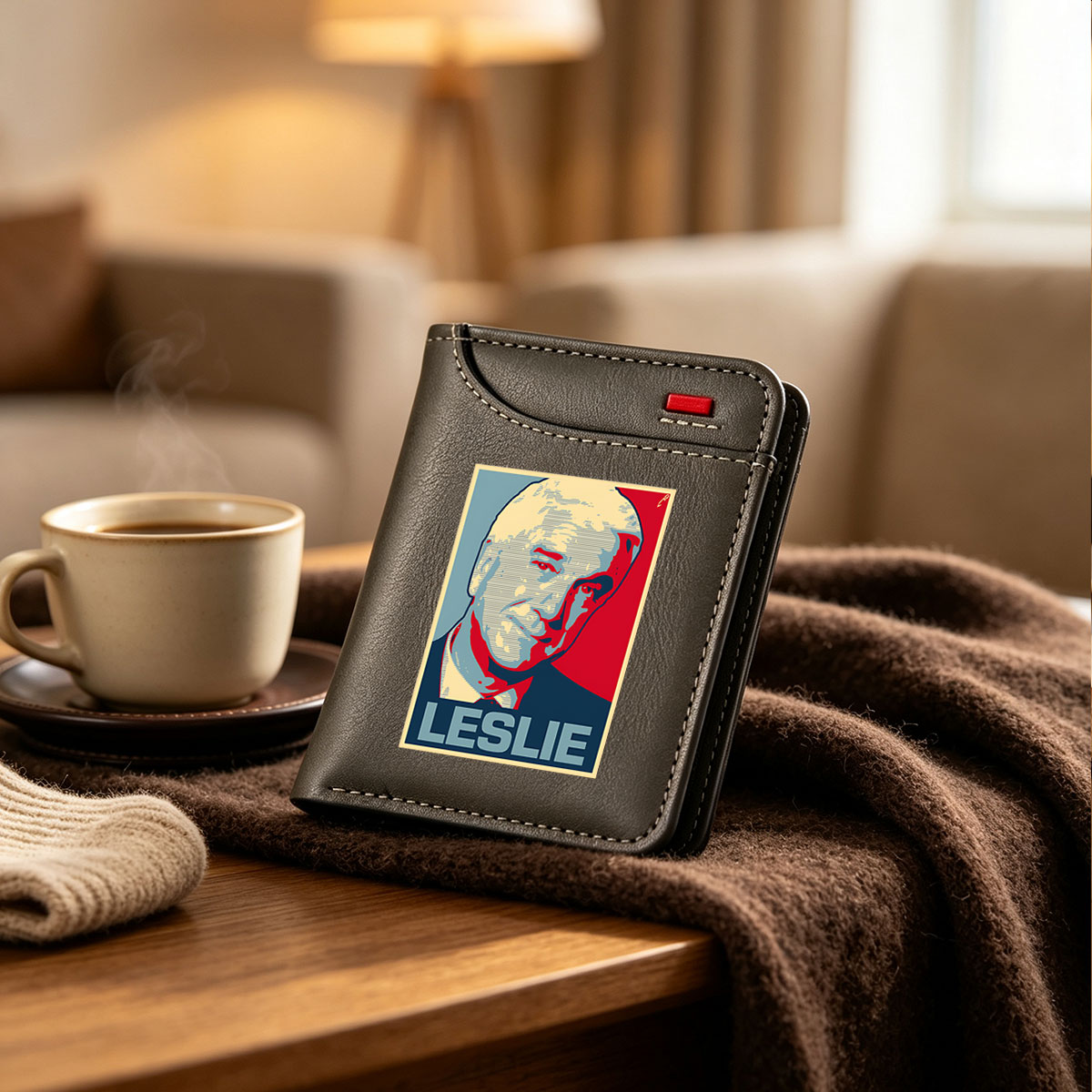 Leslie Knope Campaign Poster Style Portrait - Vertical Style Wallet