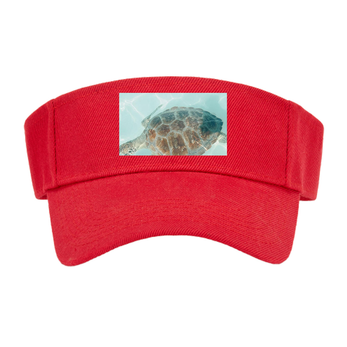 Sea Turtle Swimming in Clear Blue Water -  Visor cap