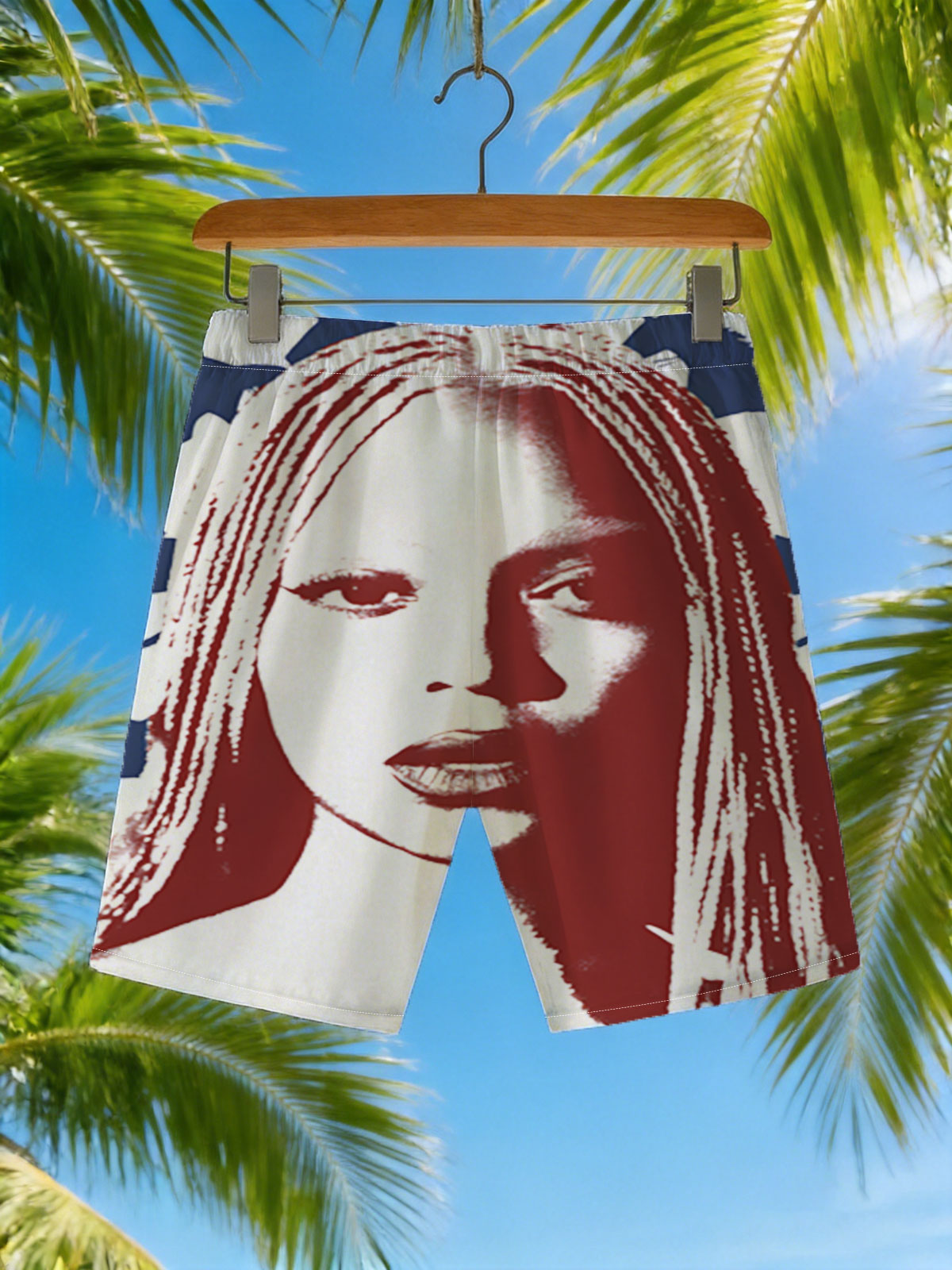 Beyoncé with Braided Hair and Horses in Background -  Beach shorts
