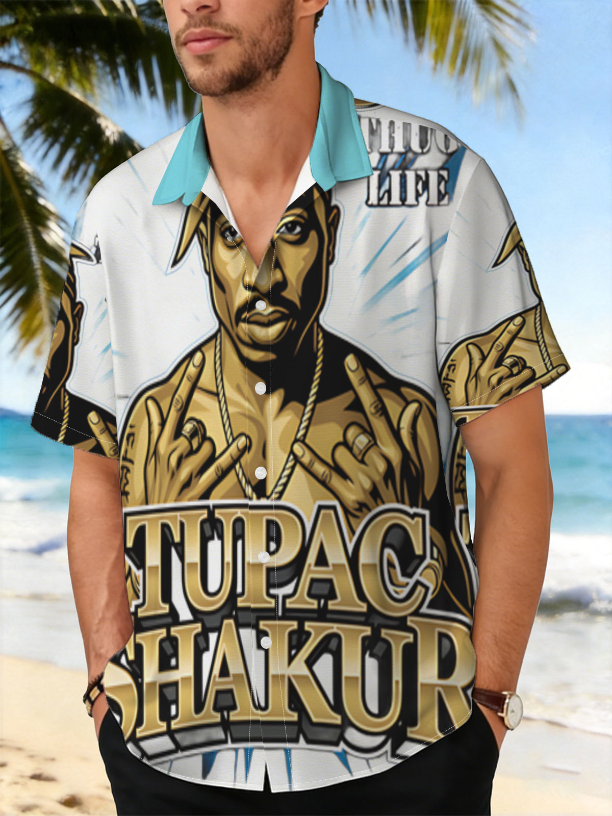 Tupac Shakur Thug Life Portrait -  Shirt