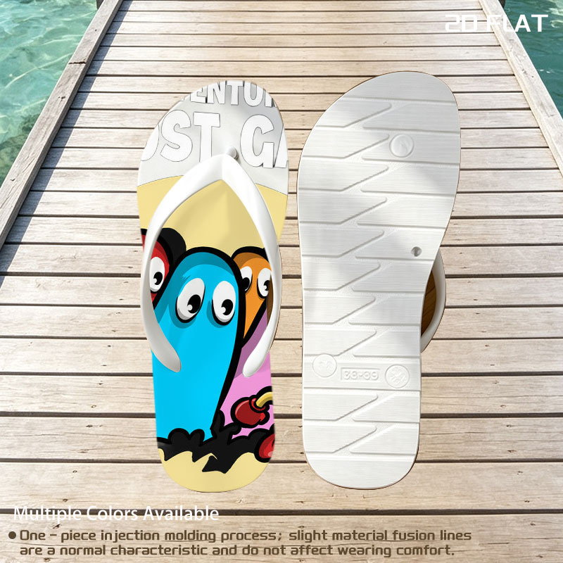 The Adventures of Ghost Gang: Pac-Man and Colorful Ghosts in Action -  flip-flops