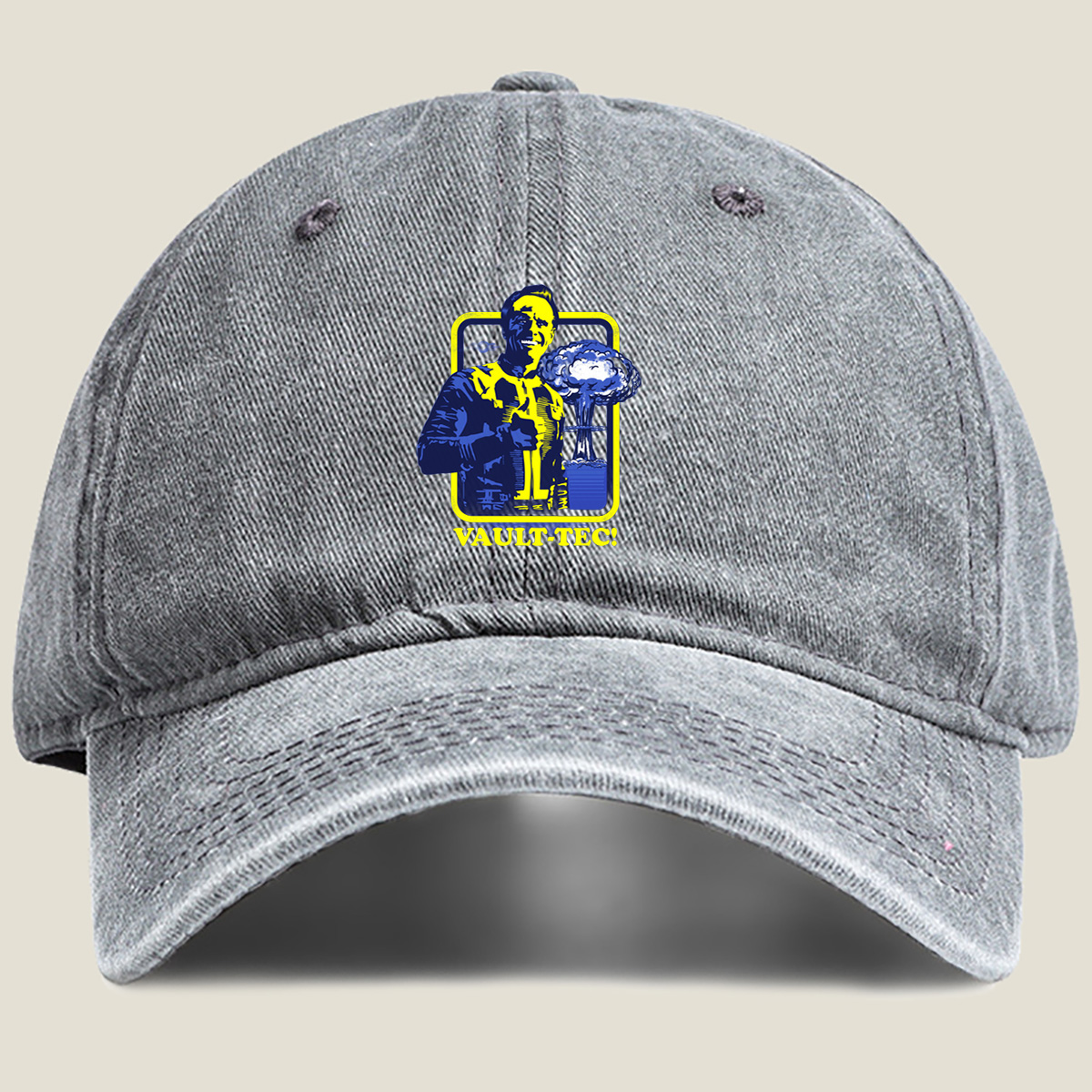Vault-Tec! Fallout Character Art - Washed Denim - Baseball Cap