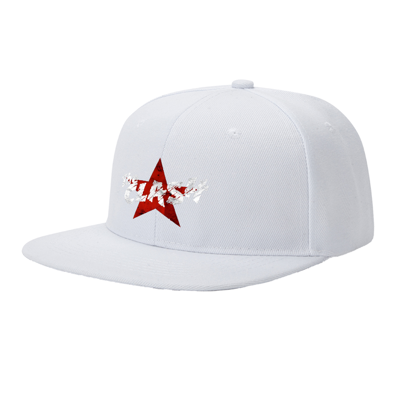 Flat Brim Baseball Cap Urban Clash Red Star Logo Streetwear Underground Skate Style Basketball Court Skate Park Hip Hop Rapper Streetwear Enthusiast
