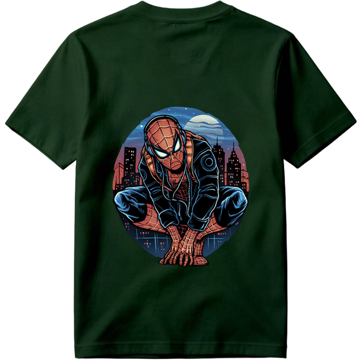 Spider-Man in Urban Night Scene - Tee