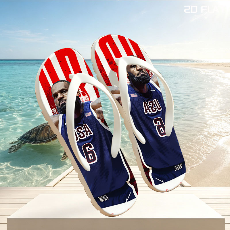 LeBron James USA Basketball 2024 Paris Olympics -  flip-flops