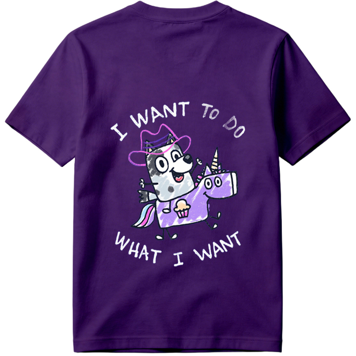 Bluey and the Unicorn: I Want to Do What I Want - Tee