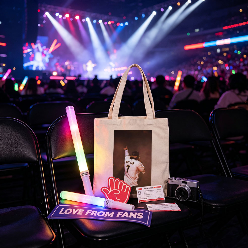 Morgan Wallen Live Performance Pointing to the Crowd in a White Jersey with Number 7 - Canvas tote bags
