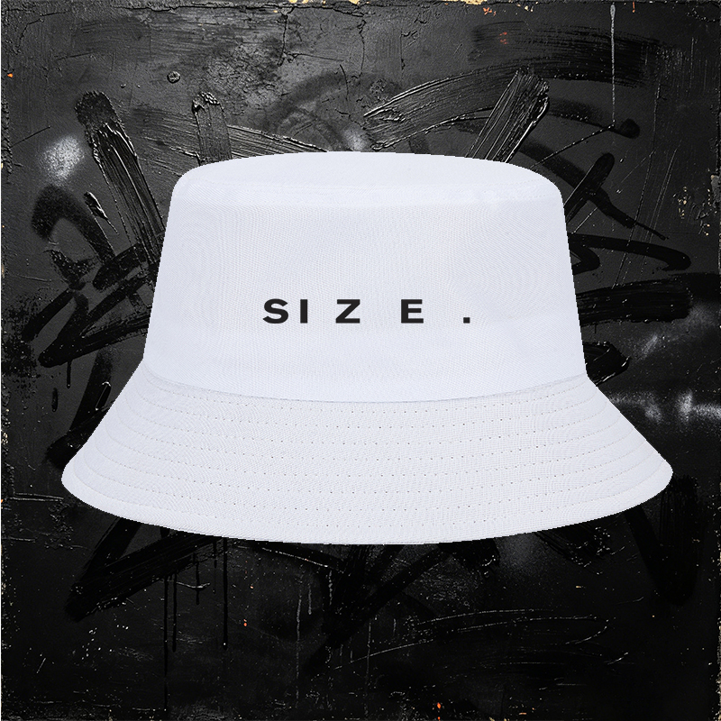 Unisex Fisherman Hat with Size Print Design - Classic Cotton Bucket Hat for Outdoor Activities, Travel, and Casual Wear - Suitable for Men and Women Seeking Stylish Sun Protection and Comfortable Fit