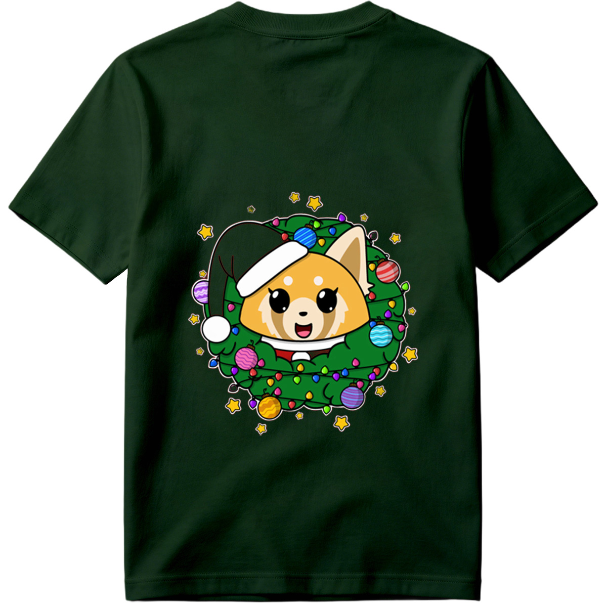 Chibi Dog in Christmas Wreath - Tee