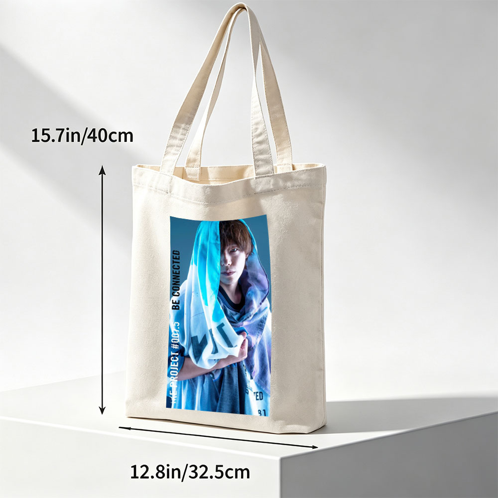 Yuki Kaji in a Dramatic Pose with Blue Tinted Scarf and Text Overlay 