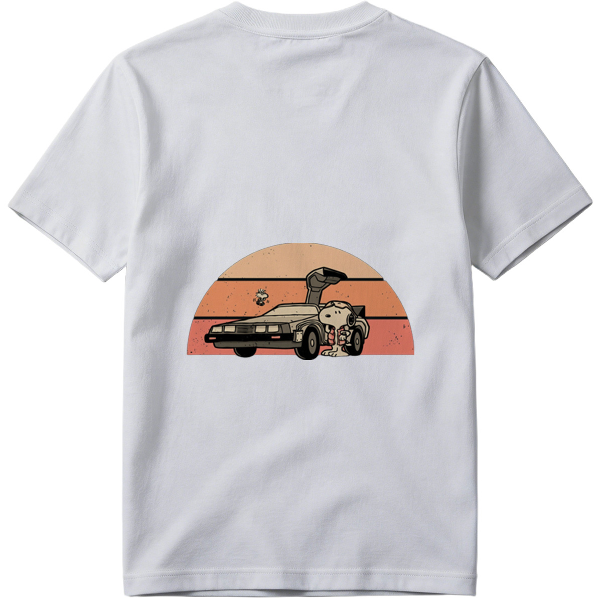 Snoopy and Woodstock in a DeLorean - Tee