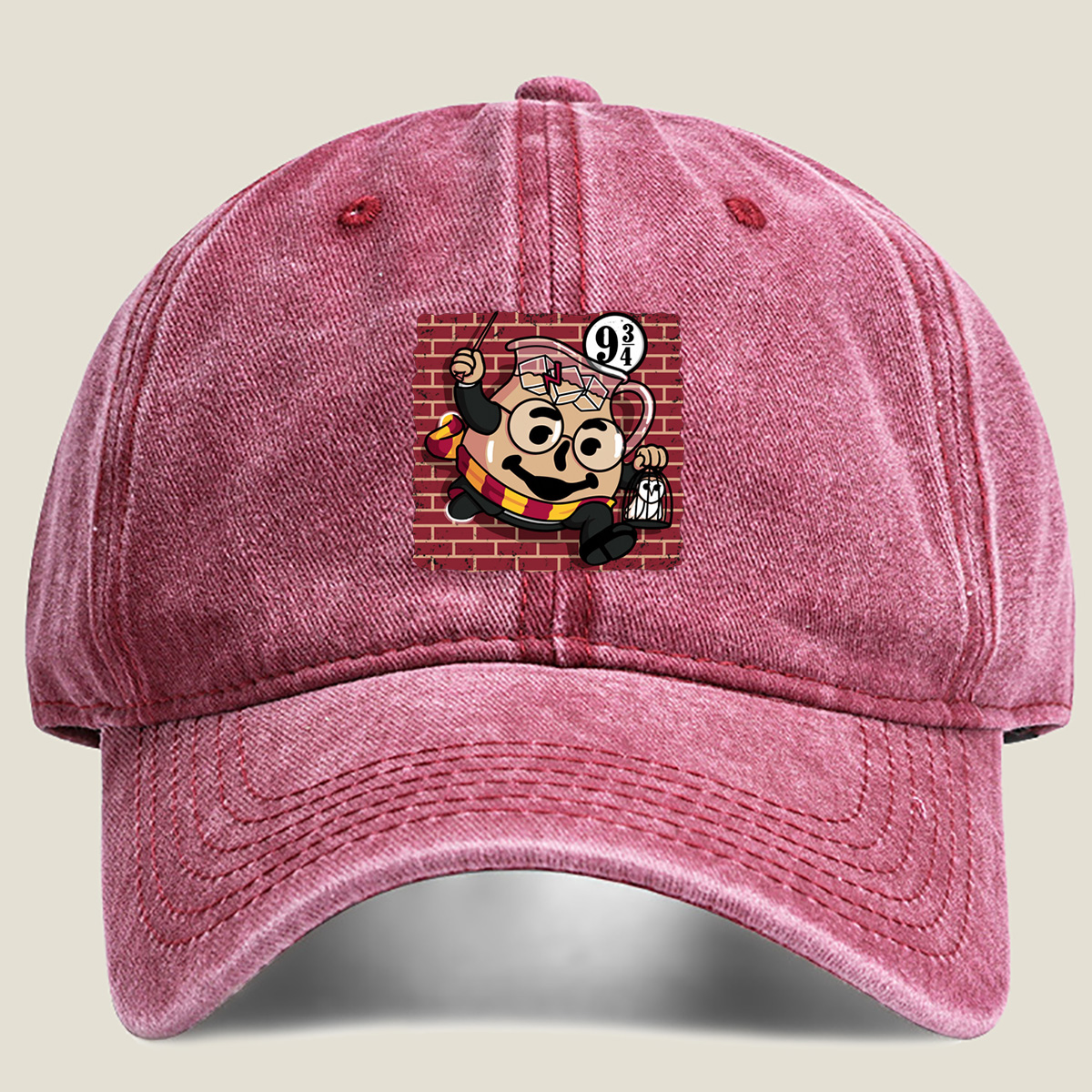 Harry Potter: Teapot Wizard at Platform 9? - Washed Denim - Baseball Cap
