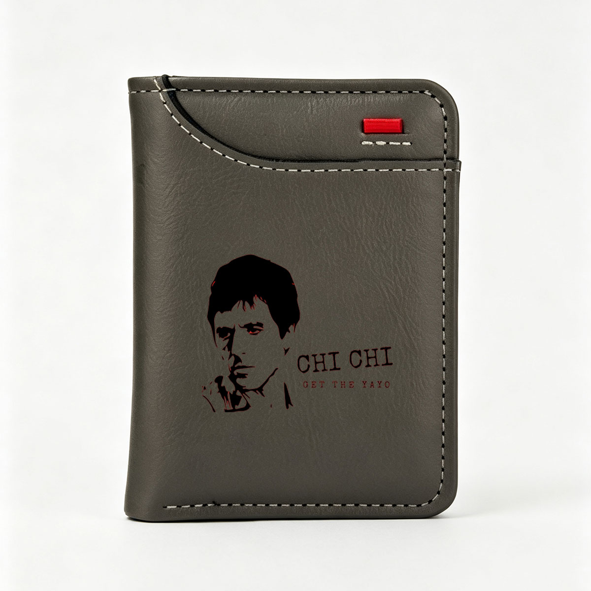 Chi Chi Get The Yayo: Red Outline Portrait - Vertical Style Wallet