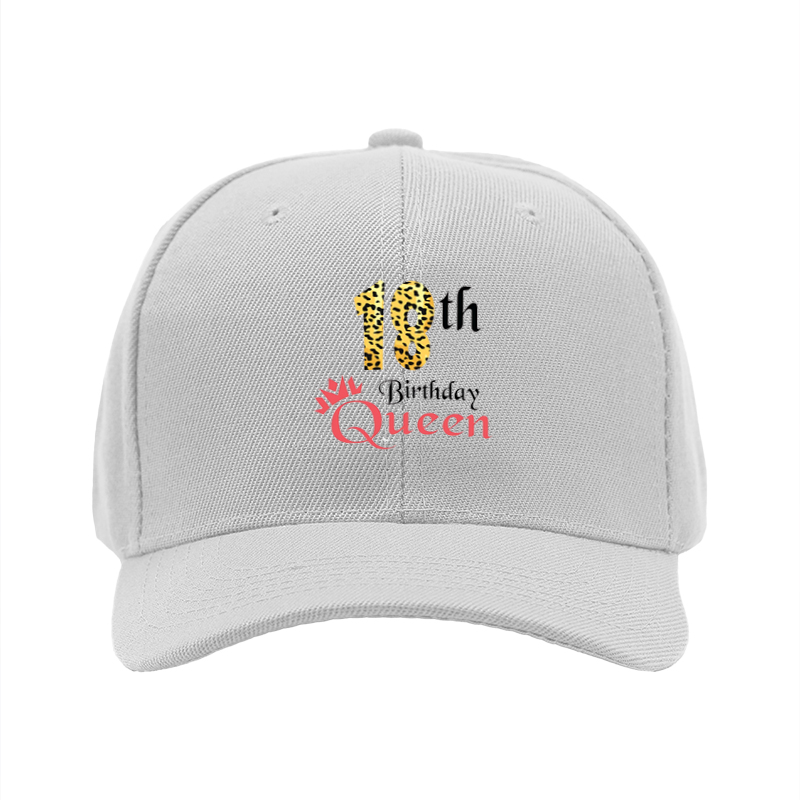 1pc New Leopard Print 18th Birthday Queen Baseball Cap Adjustable Unisex Hat for Party Celebration Adults Fashion Statement Accessory