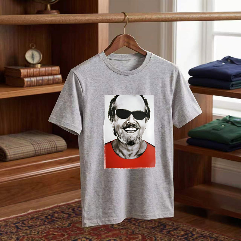 Man in Red Shirt and Sunglasses Smiling - Tee