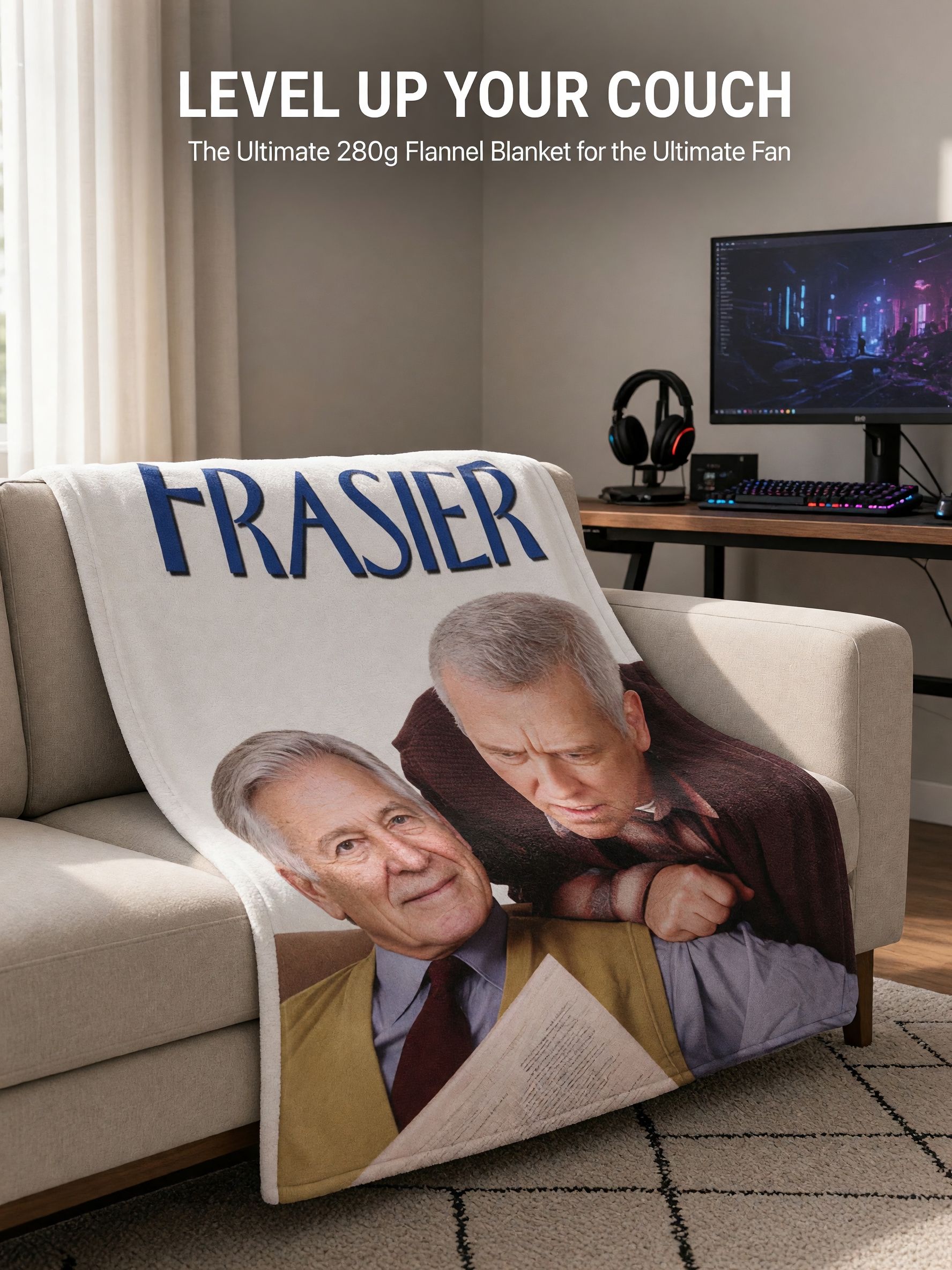 Custom Face Photo Blanket Personalized Ultra Soft Flannel Fleece Throw Skin-Friendly Cozy Warm Gift