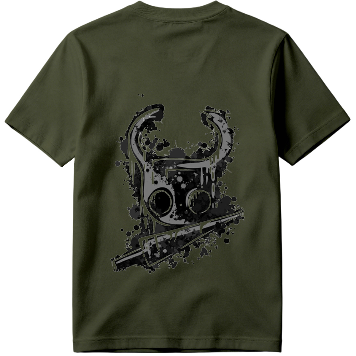 Gas Mask with Horns and Knife - Tee
